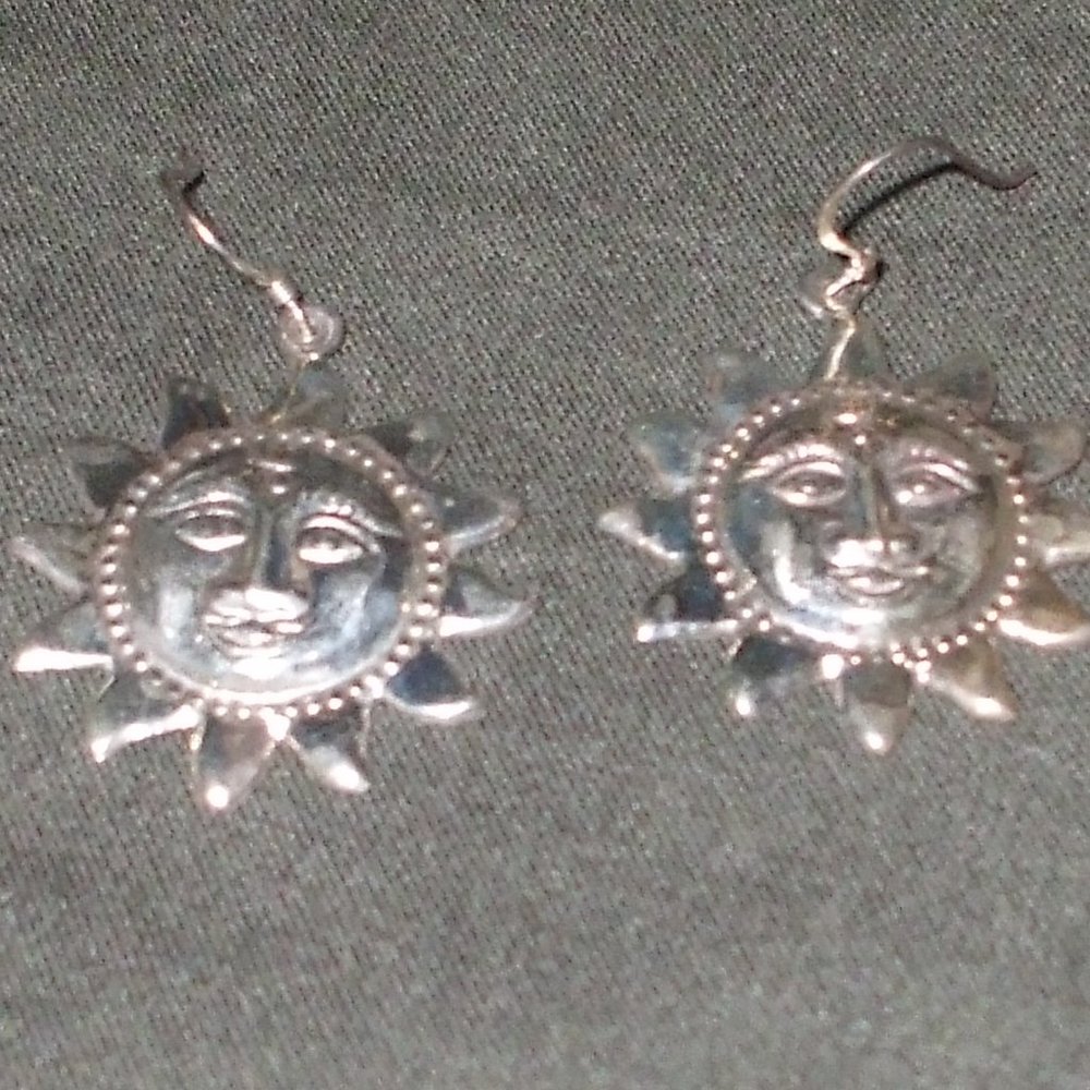 Sterling Silver sun earrings
